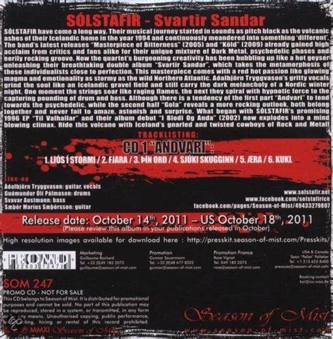 Solstafir Svartir Sandar Solstafir Cd Album Muziek Bol