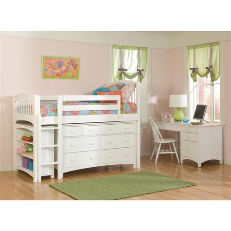 windsor white twin  loft storage bed  essex