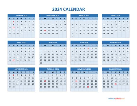 Monthly Calendar 2024 Printable Calendar Quickly