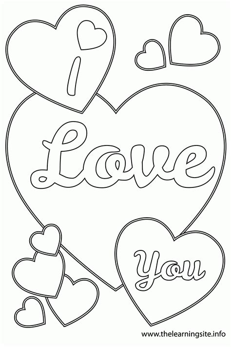Free Coloring Pages I LOVE YOU - Coloring Home