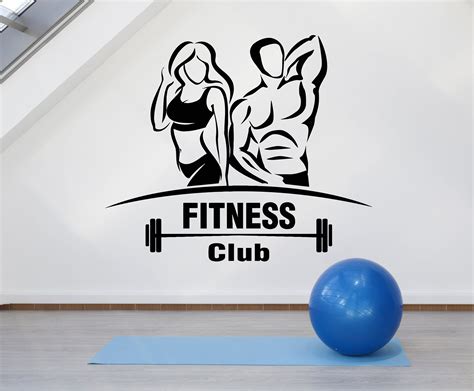 Vinyl Wall Decal Gym Fitness Club Sport Signboard Beautiful Body