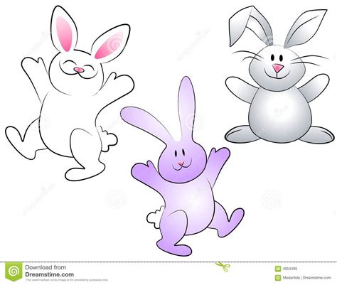 Cartoon Easter Bunnies Stock Illustration Illustration Of