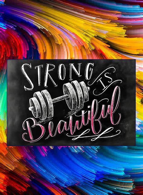 Fitness strong is beautiful poster