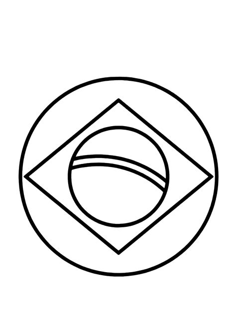 Desenho Da Bandeira Do Brasil Para Colorir