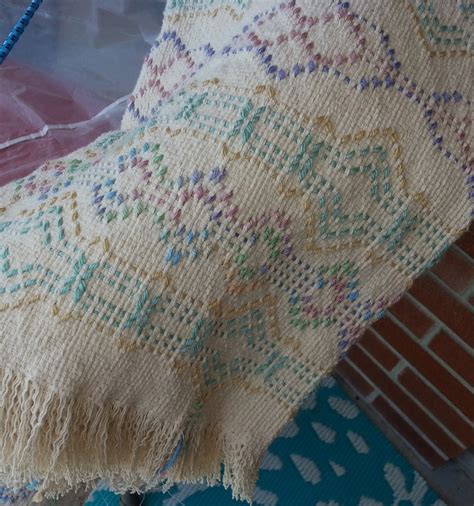 Swedish Weaving Club Pastel Afghan Done