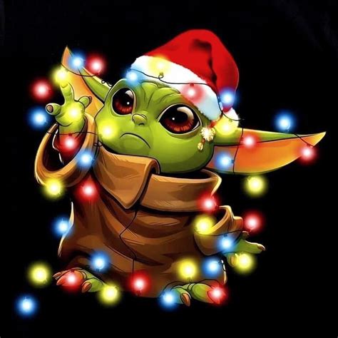 44 Cute Baby Yoda Christmas Clipart