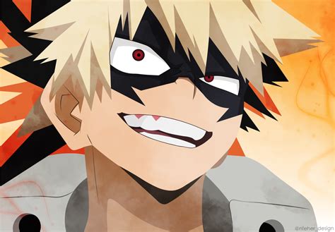 Another Fanart By Me This Time Grinning Bakugou Bokunoheroacademia