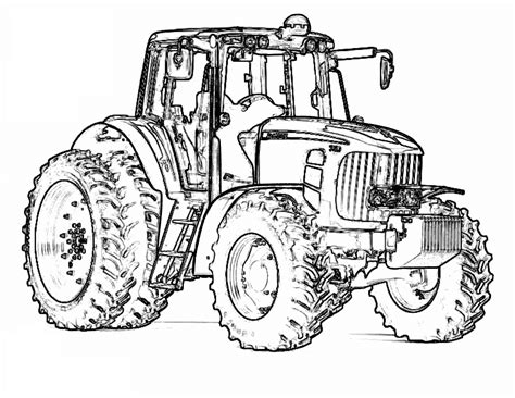 Трактор для детей рисунок раскраска с фото