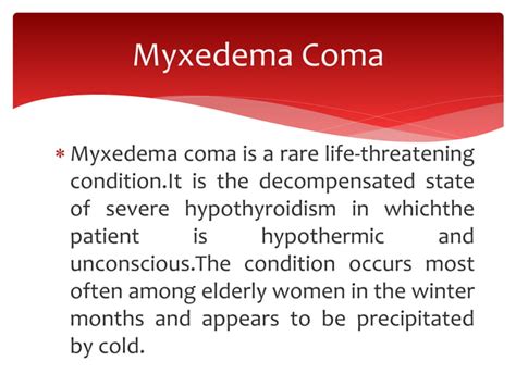 Myxedema Coma Ppt