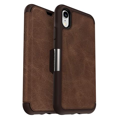 Otterbox Strada Series Leather Folio Case For Iphone Xr Only Espresso