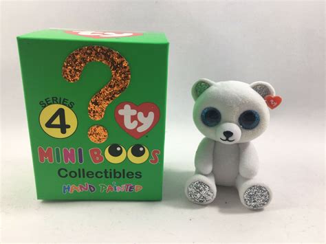 2019 Ty Beanie Boos Mini Boo Glacier The Polar Bear Series 4 Collectible Figure Ebay Mini
