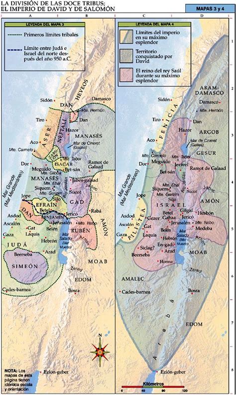 Mapa De Las 12 Tribus De Israel