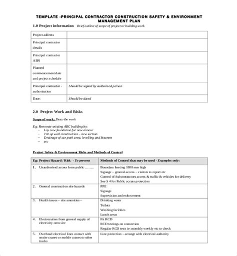 Free 11 Sample Construction Management Forms In Pdf Excel Word