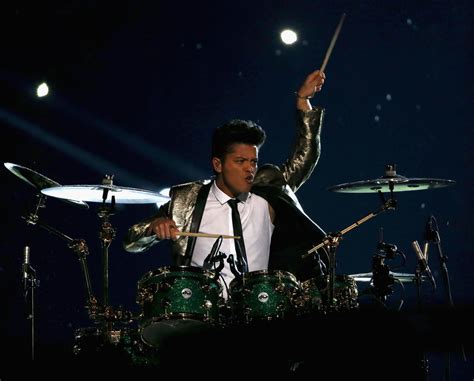 Bruno Mars Performs At Super Bowl Halftime Show Photos Popsugar