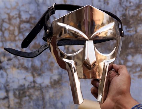 Mf Doom Gladiator Mask Mad Villain 18g Mild Steel Face Etsy