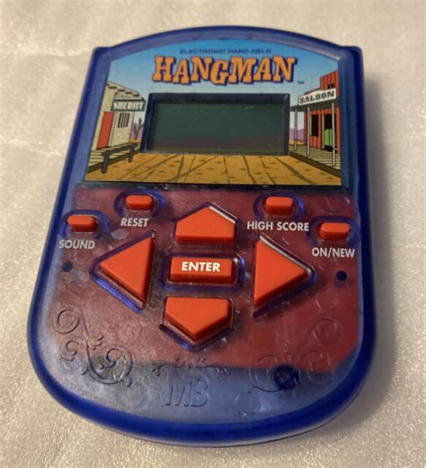 Hangman Electronic Hand Held Video Game Milton Bradley Hasbro Hang Man