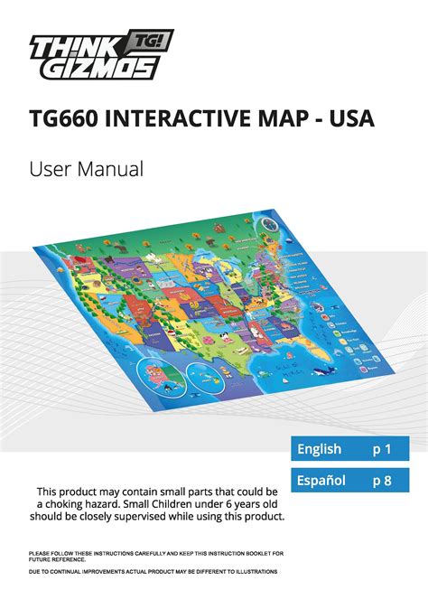 Interactive Talking Usa Map For Kids Tg660 Push Learn And Discover