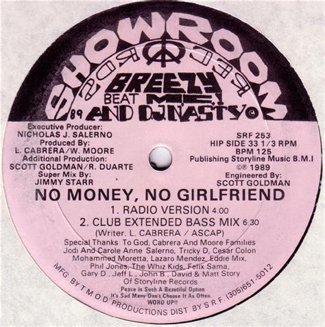 Breezy Beat Mc And Dj Nasty No Money No Girlfriend 1989 Vinyl