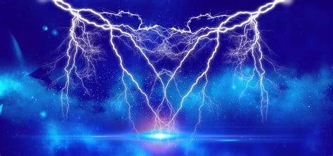 Blue Sci Fi Lightning Glare Ray Business Background Material Blue