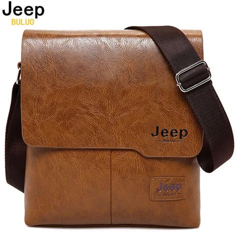 Men Tote Bags Jeep Buluo Famous Brand New Fashion Man Leather Messenger