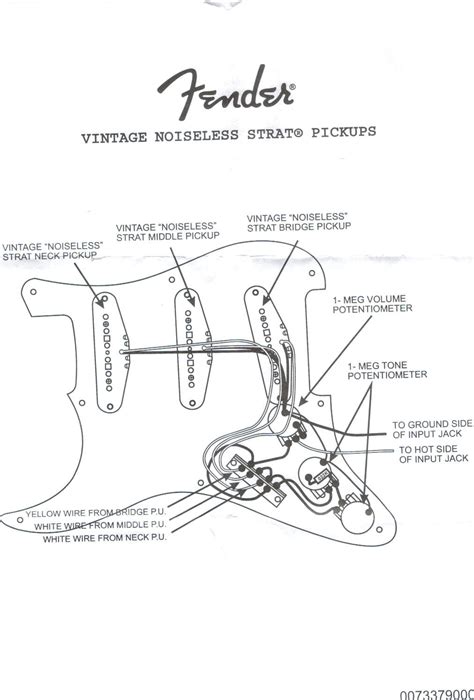 The pickups must have the ground wire separate from the negative wires. Fender Vintage Noiseless Pickups Wiring Diagram Collection