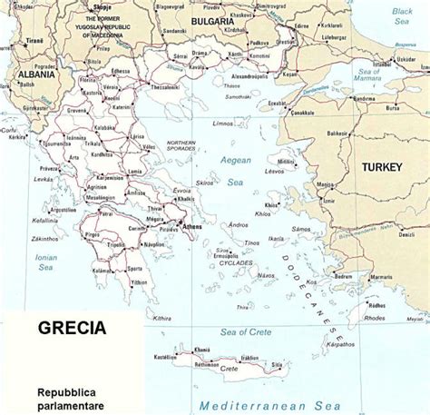 Cartina Geografica Politica Della Grecia