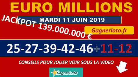 This is the results page for the 1432nd euromillions draw, which took place on 11/06/2021. EUROMILLIONS NUMEROS GAGNANTS TIRAGE MARDI 11 JUIN 2019 ...