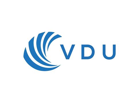 Vdu Letra Logo Diseño En Blanco Antecedentes Vdu Creativo Circulo