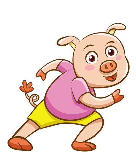Cartoon Hand Painted Pink Pig Png Picpng