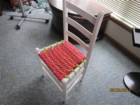 Old Painted Chair And Weaved Seat With Boat Rope~ Painted Chair