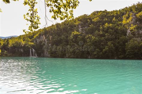Turquoise Water At Plitvice Lakes National Park Stock Image Image Of
