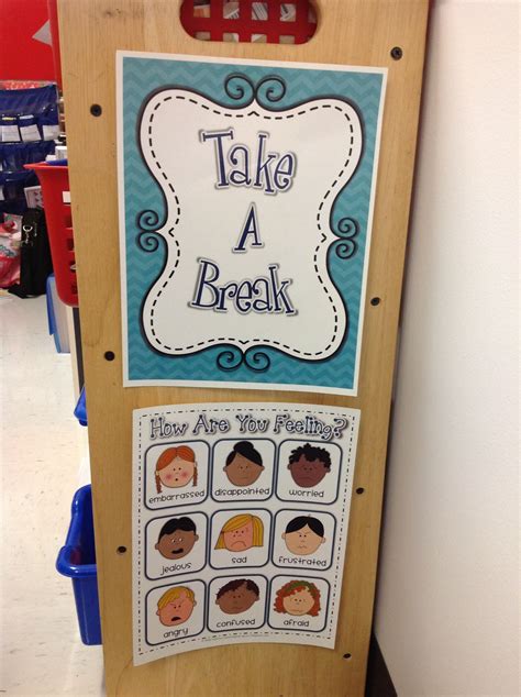 Take A Break Sign How Are You Feeling Student Behavior Classroom