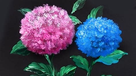 Hydrangea Acrylic Painting Technique For Beginners Youtube