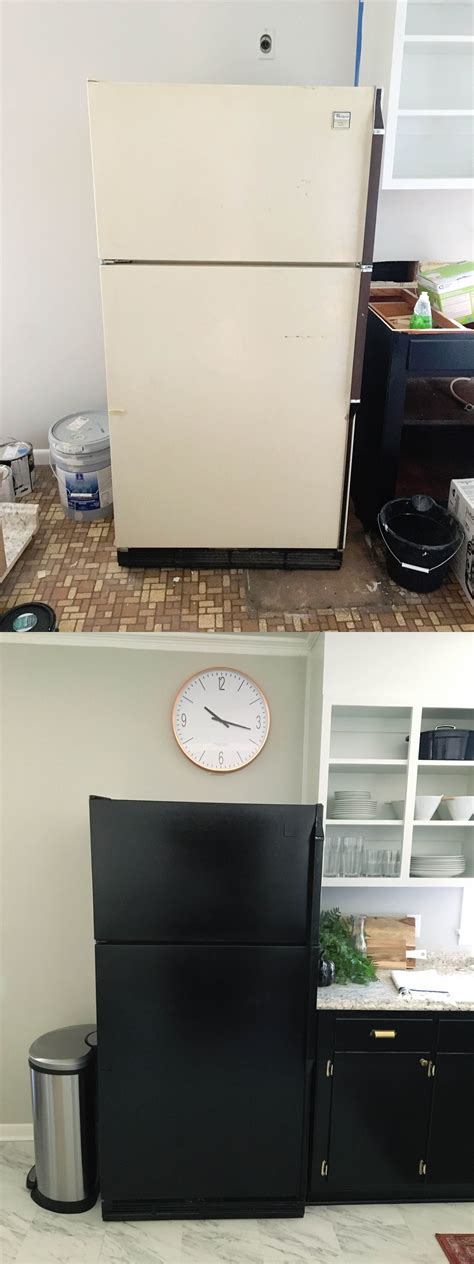 The four star freezer on the retro.cor comes with 3 transparent fronted drawers to fit all your frozen food needs, and. Before and After: DIY painting an old fridge for $16 ...