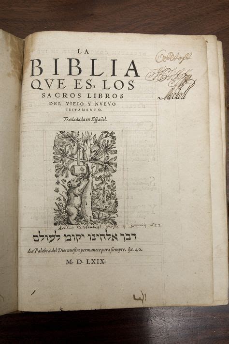 First Spanish Bible In 2019 Bible Spanish Books