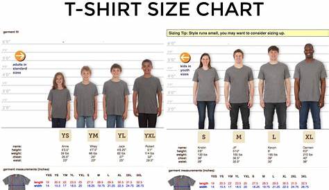 T-Shirt Size Chart – The Shop Forward