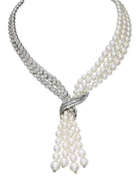 A Cultured Pearl And Diamond Necklace By SterlÉ Christies