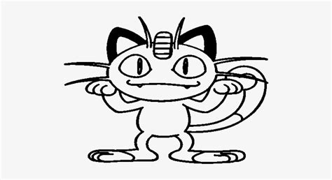 Pokemon 96 Meowth Pokemon Coloring Pages Transparent Png 570x533