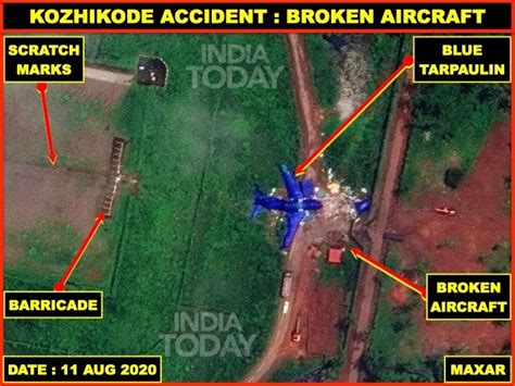 Wreckage Of Crashed Air India Express Plane Captured In Satellite