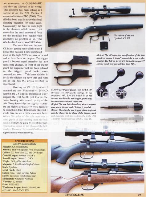 Cz 527 Synthetic 223 Review Rimfire Central Firearm Forum