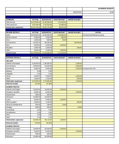 Excel Budget Template 10 Free Excel Documents Download