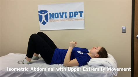 Isometric Abdominal With Upper Extremity Movement Youtube