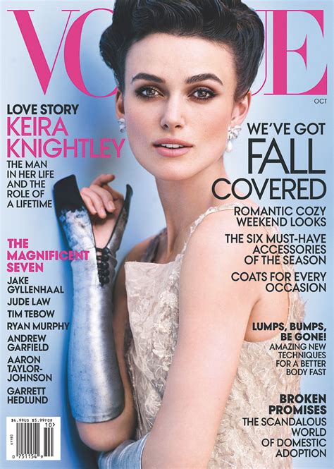 Keira Knightley Covers Vogue Magazines October 2012 Issue