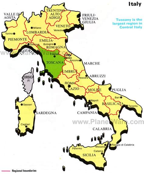Tuscany In Italy Map Afp Cv