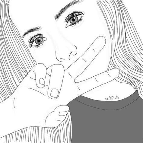 Imprimer avec google cloud print™ (seul. draw, drawing, girl and outline - image #5119765 on Favim.com