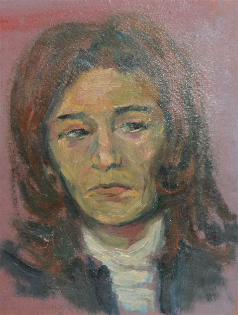 Vintage Realist Woman Portrait Oil Painting Portrait Painting