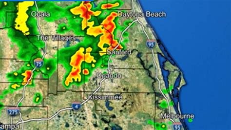 Live Radar Storms Bring Heavy Rain Lightning To Parts Of Central Florida
