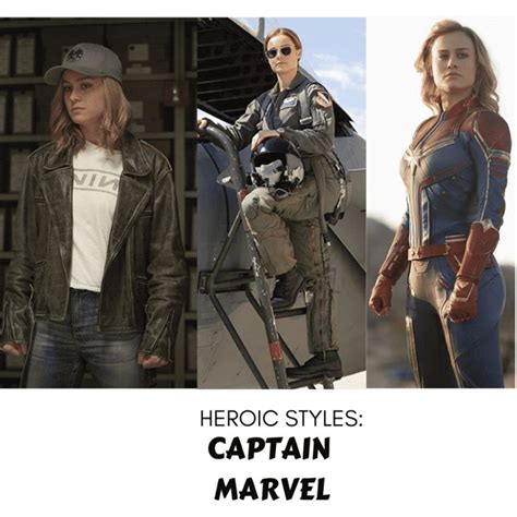 Heroic Styles Captain Marvel College Fashion Top Gun Halloween