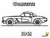 Coloring Pages Car Corvette Sheet Yescoloring 1961 Blooded Red sketch template