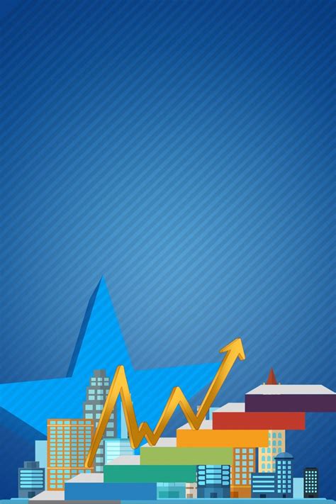 Simple Economic Uptrend Background Research Poster Background